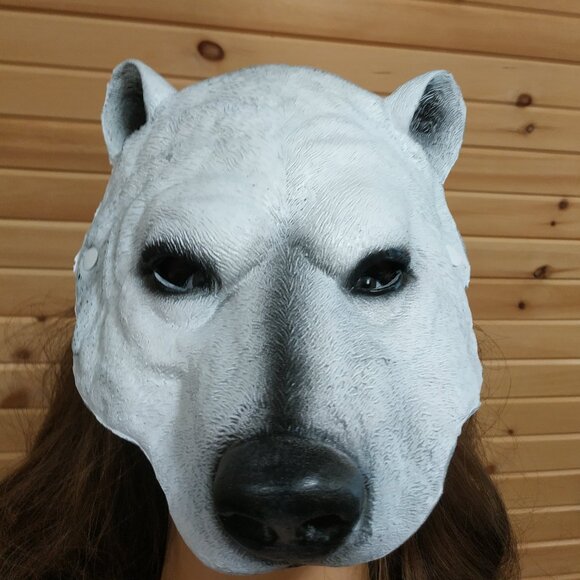 Realistic Polar Bear Mask - Picture 2 of 6
